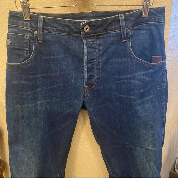 G-STAR RAW Men Blue Arc 3D Slim Buttoned Fly Jeans Size 34 - Picture 2 of 10
